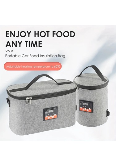 Xuweiwei Taşınabilir Araba Bebek Biberon Isıtıcı Circular Akıllı Termostat Ekranlı Büyük Kapasiteli Yenidoğan Beslenme Çantası