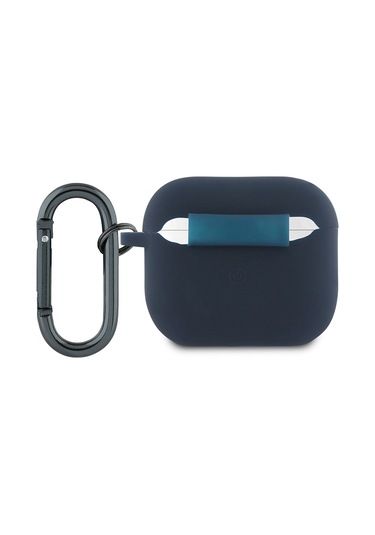 Airpods Uyumlu 3. Nesil Kılıf Redbull Lisanslı Baskı Logolu Askı Aparatlı Silikon Kapak Lacivert