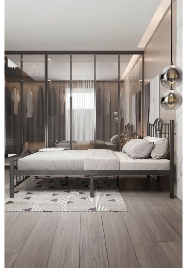 Aksviva Orkide Çift Kişilik Ferforje Metal Karyola