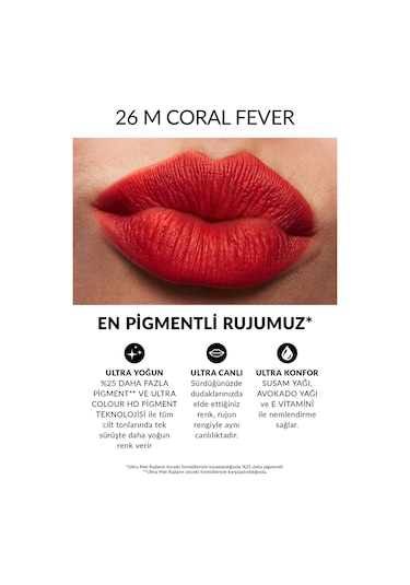 Avon Ultra Mat Ruj Coral Fever