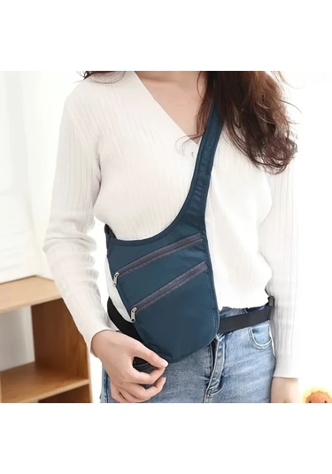 Willowhaven Mavi Dayanıklı Bel Çantası: Ayarlanabilir Kayışlı Spor Seyahat Bagaj Mavi