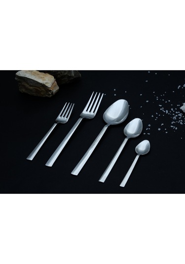 Gökdil Kayern 6 Kişilik 30 Parça Sade Çatal & Kaşık & Takımı Gümüş