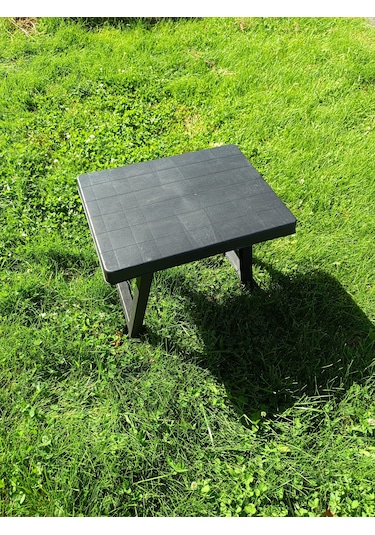 Evko Mobilya Kamp Masası, Katlanır Plastik Masa, Piknik Masası, Bahçe Balkon Kamp Piknik Masası, Portatif Sehpa Antrasit