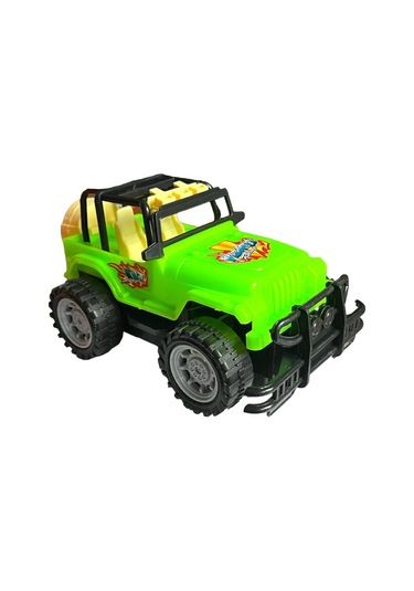 Çocuk Safari Arazi Aracı Uzaktan Kumandalı Yarım Fonksiyon Ileri Geri Oyuncak Jeep Jip Araba - Yeşil