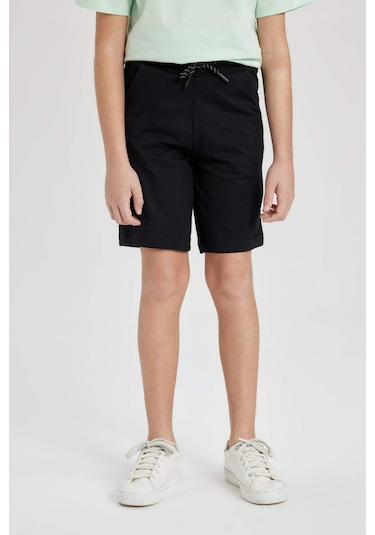 DeFacto Erkek Çocuk Basic Düz Bermuda Şort B5867A824SMBK27