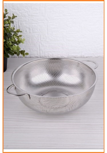 Paslanmaz Çelik Kulplu Süzgeç 26 Cm