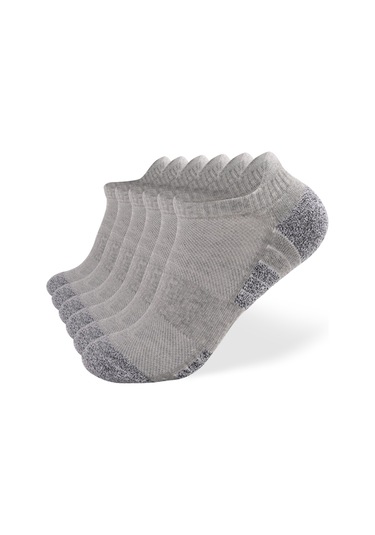 Vkemall Çorap Paket Koşu Çorapları Erkekler Kadınlar Nefes Alabilir Yastıklı Atletik Bilek Çor Açık Gri