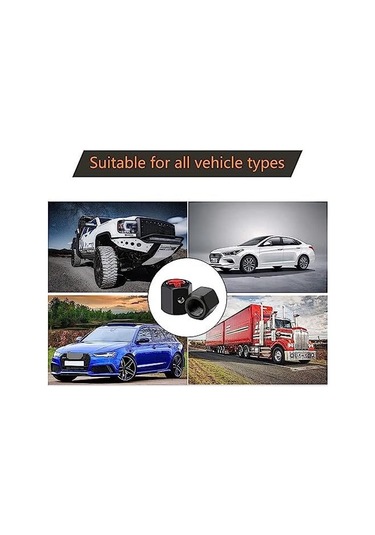 Mufunye Araba Lastik Valf Kapağı 4'lü Set - Hırsızlık Ve Toz Koruyucu, Sızdırmaz Koyu Renk Kapağlar