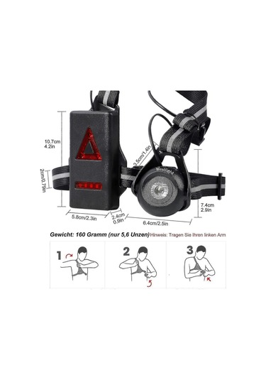 Usb Şarj Edilebilir Led Koşu Lambası - Su Geçirmez - 500 Lümen - Ayarlanabilir Aydınlatma Açısı - Koşu, Balıkçılık, Kamp Ve Benzeri Aktivitelerle Uyumlu Mükemmel Işık Çok Renkli