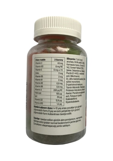 Leda Gummy Multivitamin İçeren Takviye Edici Gıda 60 Adet