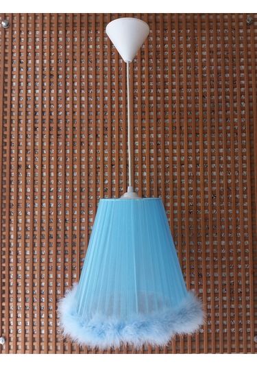 N-04 Mavi Organze Yatak Odası Çocuk Ve Bebek Odası Avize Mavi