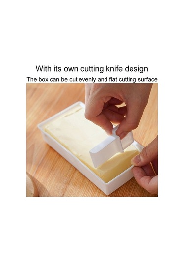 Dancemonkey Cbtx Ev Kare Tereyağı Kesme Sebzelik Kapaklı Kullanıcı Dostu Mutfak Peynir Saklama Kutusu Beyaz Beyaz