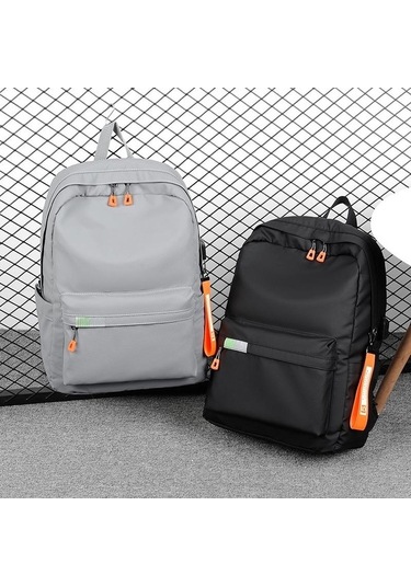 Novahub Erkek Kadın İş Rahat Sırt Çantası Su Geçirmez Oxford Kumaş Kontrast Siyah 31,5x13x42 Siyah