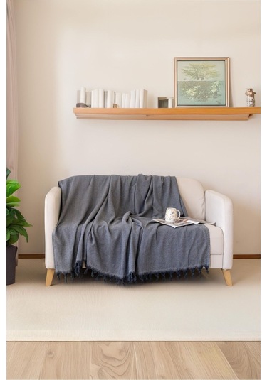 Antrasit-gri Koltuk Örtüsü Balıksırtı Desen 180 210 Antrasit-gri