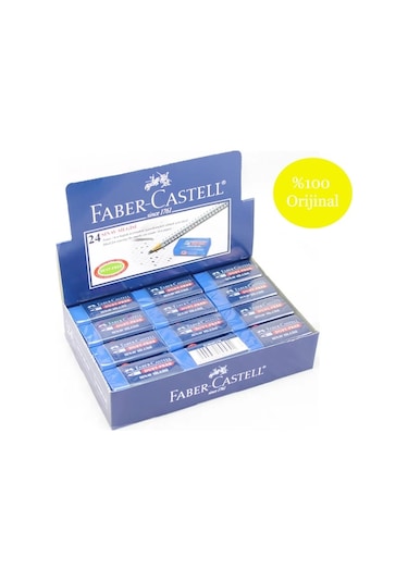 Faber-Castell No:24 Orta Boy Mavi Sınav Silgisi 24 Adet