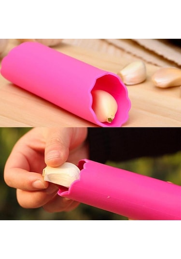 2 Adet Mutfak Sarımsak Pres Sarımsak Soyucu El Silikon Sarımsak Soyucu Zarar Vermez Yeşil , Boyut:yeşil Mavi