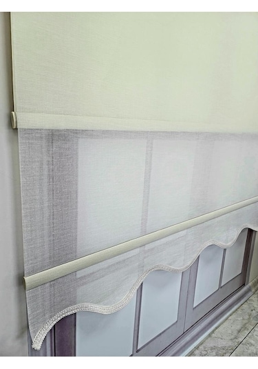 Bbb Keten Kumaşlı Çift Mekanizmalı Tül Stor Perde Mt3000