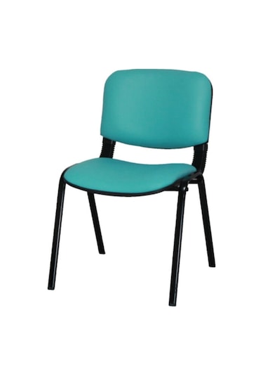 Ofiscombin Ofis Büro Bekleme Misafir Çalışma Konferans Koltuğu Form Sandalye Turkuaz Deri 00047499866