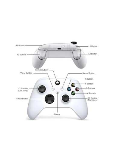 Xbox Wireless Controller Beyaz 9.nesil Gamepad For Xbox One/one S/one X/xbox Series S- Pc/laptop