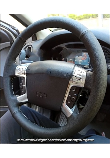 Ford Mondeo Ve Smax 2009 - 2014 Araca Özel Direksiyon Kılıfı Düz Siyah
