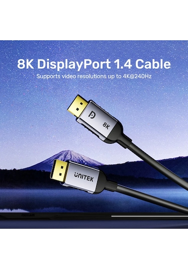 Unitek 8k Displayport 1.4 1 Metre C1628gy01-1m Ttkunı0026