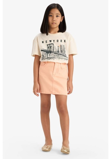 DeFacto Kız Çocuk Gabardin Etek E2649A825SMOG325 Turuncu