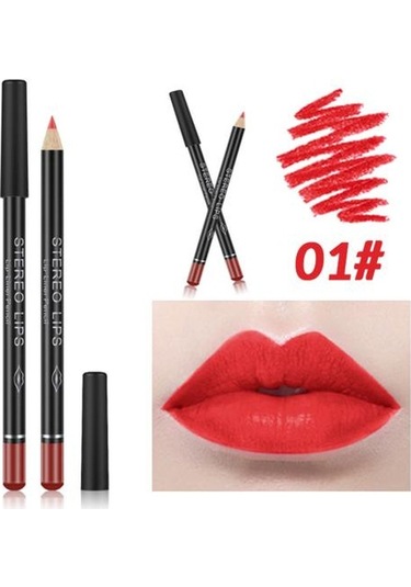 İpeksi Ruj Kalemi Suya Dayanıklı Uzun Ömürlü Dudak Kalemi Kozmetik 9