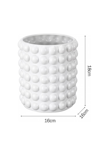 Karaca Home Rocco Dekoratif Vazo Beyaz 300.23.01.0364