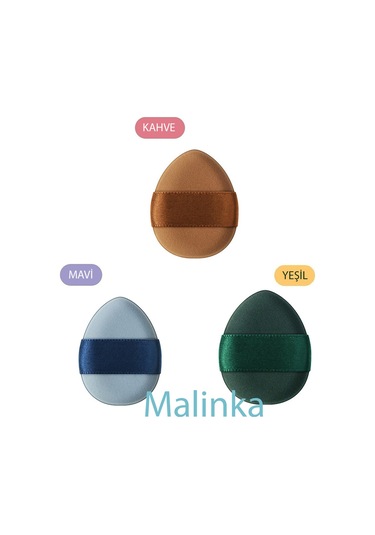 Melien Mini Üçgen Parmak Makyaj Süngeri 3'lü