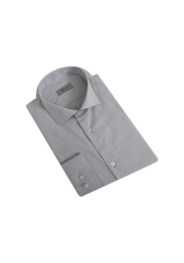 Uki Açık Gri Comfort Fit Uzun Kol Gömlek Açık Gri