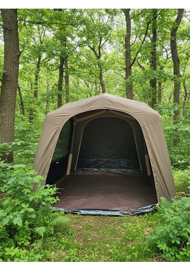 Fischer 8-10 Kişilik Baca Çıkışlı Fresh&black Şişme Çadır 290x290x220cm Kahverengi