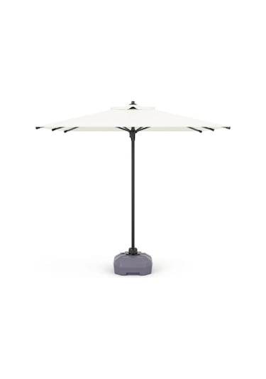 Mini Pro Push-up Sistemli Şemsiye 210x210 Bahçe Balkon Plaj Şemsiyesi Beyaz Beyaz