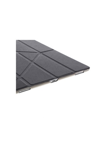 iPad Uyumlu Pro 12,9 İnç Dört Katlı İpek Dokulu Origami Standlı Akıllı Deri Kılıf