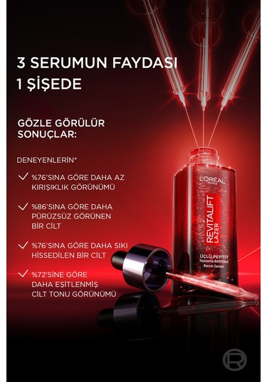 L'oreal Paris Revitalift Lazer Yaşlanma Belirtileri Karşıtı Üçlü Peptit Bakım Serumu 30 Ml