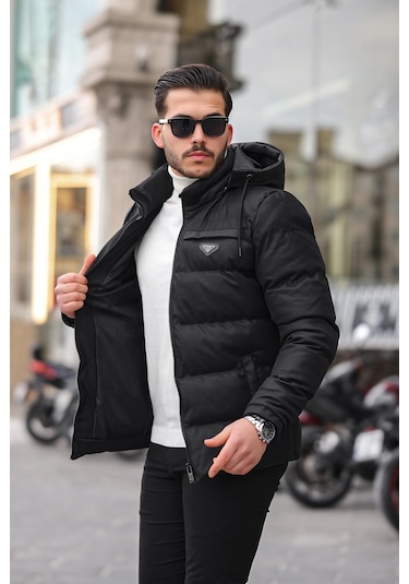 Armalı Karbon Deri Mont Kapüşonlu Pldp 2959 001