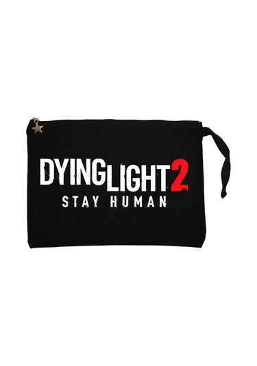 Dying Light Logo Siyah Clutch Astarlı Cüzdan / El Çantası Siyah