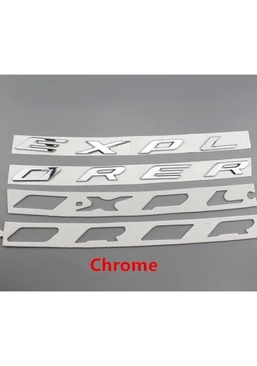Mat Gümüş-1x 3d Explorer Sabit Harfler Hood Amblem Krom Logo Rozeti Etiket 2011 2012 2013 2014 2015 2016 Ford Explo