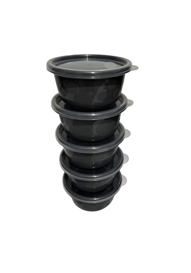 Hobby Life Tick Tock Hava Sızdırmaz Saklama Kabı 5'li Set 5 x 250 ML Antrasit