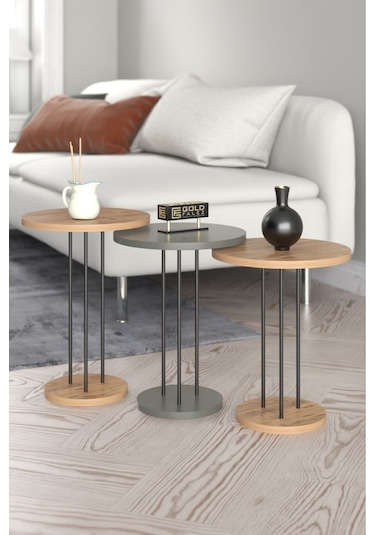 Zigon Sehpa Terra Ceviz Antrasit