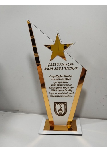 Hediyelik Plaket Gazi / Emlak /sevgili / Şiir Yarışması V.b. Altın - Gümüş