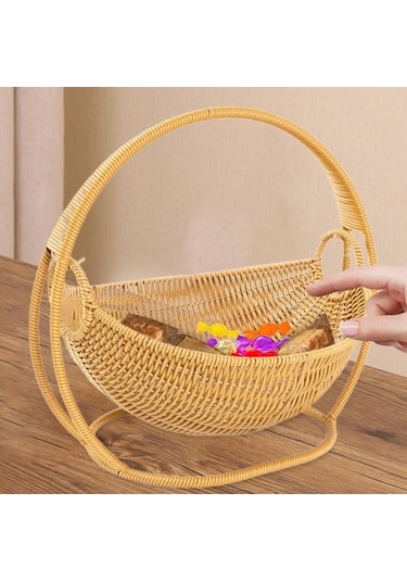 Pazly Suntek Pp Malzeme Sağlam Atıştırmalık Ekmek Ve Meyve Sepeti Açık Kahverengi Açık Kahverengi