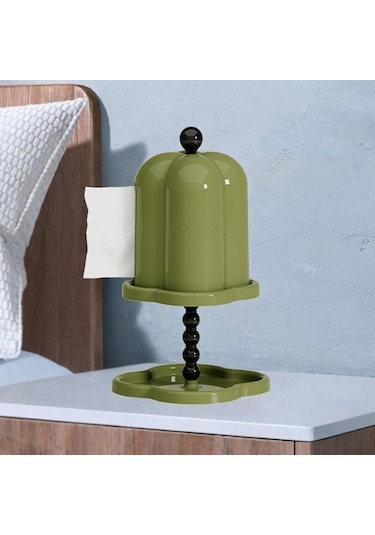 Homyl Tepsili Mendil Kutusu Kağıt Dağıtıcısı Ev Yeşil