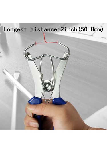 Jeemson Mavi Metal Çelik Kaynaklı Ahşap İşleri İçin Miter Köşe Tutucu, 1 Adet Pense Ve 9 Adet Klem İle Ahşap Hasarını Azaltan El Aracı Mavi