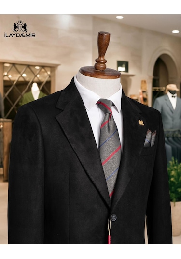 İlayda Emir İtalyan Kesim Blazer Erkek Süet Ceket Tarçın