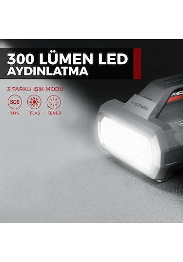 Lokithor Ja2500 12v 2500amp Lifepo4 Akıllı Akü Takviye + Pompa + Powerbank + Led Lamba