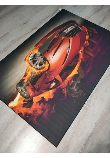 Foto Baskılı Halı Artist Halı Ateş 120X180 Cm Çok Renkli