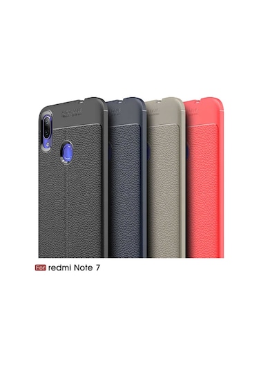 Xiaomi Redmi Note 7 Kilif Deri Tarzi Niss Silikon Case 389472364