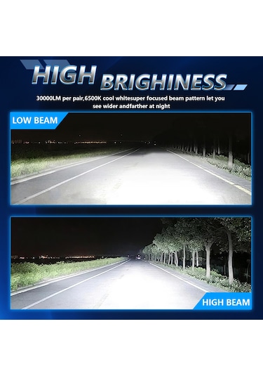 Tenfowee 2024 Yeni Model Led Far, 130w Güçlü Aydınlatma, H1 Uyumlu, 18000 Lümen Parlaklık, Otomobil Led Farı, Çift Bakır Borulu Soğutma Sistemi