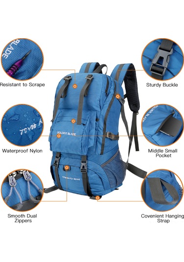 Dianziye 45l Nylon Dayanıklı Sırt Çantası - Su Geçirmez, Ayarlanabilir Askılı, Bol Cepli Outdoor Çanta Yeşil