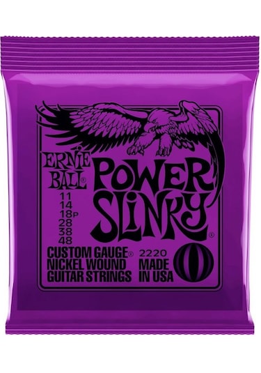 Ernie Ball P02220 Elektro Gitar Teli Power Slinky 11-48